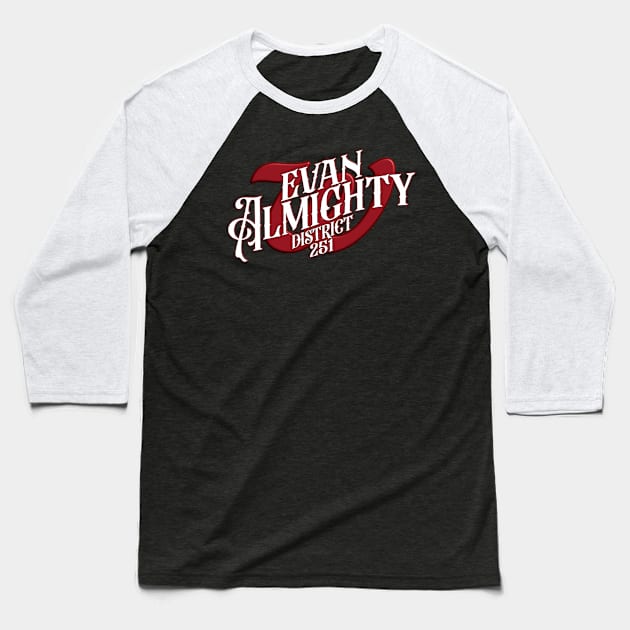Evan Almighty D251 Baseball T-Shirt by NUNEZ CREATIONS